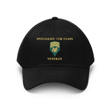 Load image into Gallery viewer, Army - Specialist 7th Class - SP7 - Veteran Hats
