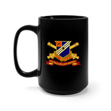 Load image into Gallery viewer, Black Mug 15oz - Army - 76th Field Artillery Regiment - DUI w Br - Ribbon X 300
