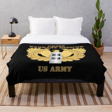 Load image into Gallery viewer, Army - Emblem - Warrant Officer - CW2 Throw Blanket
