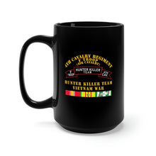 Load image into Gallery viewer, Black Mug 15oz - Army - F Troop 4th Cav - Hunter Killer w Vietnam War SVC
