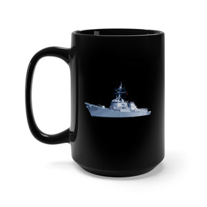 Black Mug 15oz - Navy - Destroyer - USS John S McCain -  Ship only wo Txt