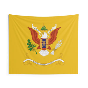 Indoor Wall Tapestries - 4th Cavalry Regiment - (Paratus Et Fidelis) Prepared and Loyal - Regimental Colors Tapestry