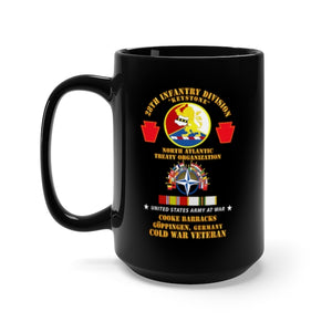 Black Mug 15oz - Army - 28th Inf Div, NATO - Goppingen, Germany w COLD SVC X 300