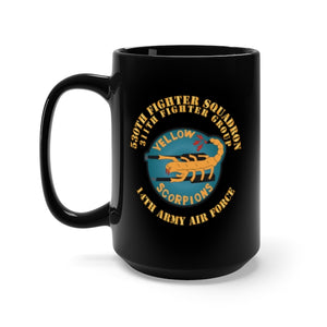 Black Mug 15oz - AAC - 530th Fighter Squadron 311th Fighter Group 14th Army Air Force X 300