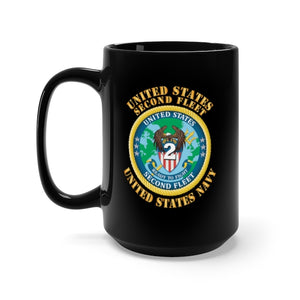 Black Mug 15oz -  Navy - United States Second Fleet X 300