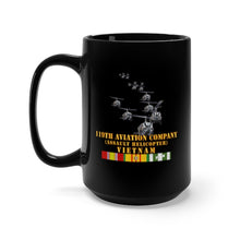 Load image into Gallery viewer, Black Coffee Mug 15oz - Army - 119th Aviation Company (Assault Helicopter) w VN SVC X 300
