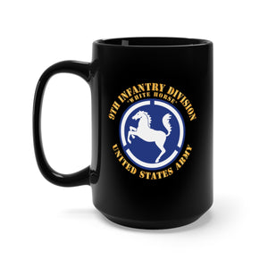 Black Mug 15oz - Army - 9th Infantry Division - South Korea X 300