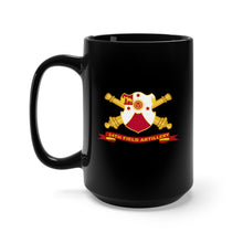 Load image into Gallery viewer, Black Mug 15oz - Army - 24th Field Artillery w Br - Ribbon
