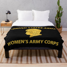 Load image into Gallery viewer, Army - US Army WAC - Gold Throw Blanket
