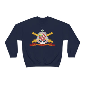 Unisex Heavy Blend Crewneck Sweatshirt -  Army - 8th Field Artillery w Br - Ribbon