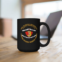 Load image into Gallery viewer, Black Mug 15oz - USMC - 3rd Marine Regiment - Fortuna Fortes Juvat
