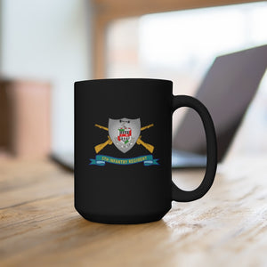 Black Mug 15oz - Army - 5th Infantry Regiment - DUI w Br - Ribbon X 300