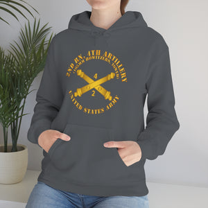 Unisex Heavy Blend™ Hooded Sweatshirt - Army - 2nd Bn 4th Field Artillery Regt - 105mm w Arty Br