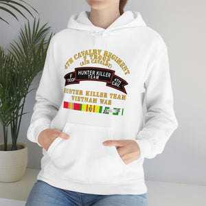 Unisex Heavy Blend Hooded Sweatshirt -  Army - F Troop 4th Cav - Hunter Killer w Vietnam War SVC