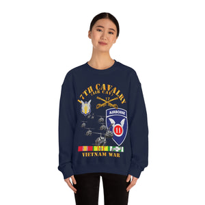 Unisex Heavy Blend Crewneck Sweatshirt - Army - 17th Cavalry (Air CAv) - 11th Airborne Division w SVC