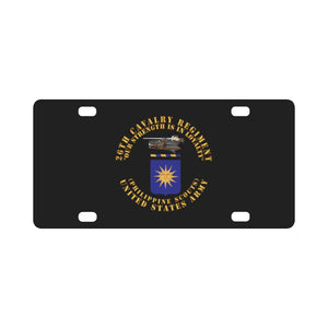 Army - COA - 26th Cavalry Regiment (Philippine Scouts) - Our Strength Classic License Plate