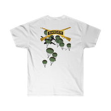 Load image into Gallery viewer, Unisex Ultra Cotton Tee - Airborne Ranger with Crest - Airborne Infantry - Mass Tactical Airborne Operation with Ranger Infantry Branch
