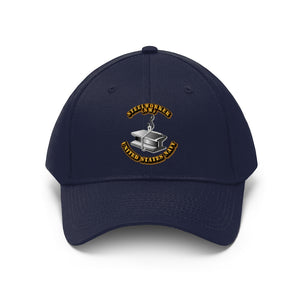 Unisex Twill Hat - Navy - Rate - Navy Steelworker - Direct to Garment (DTG) - Printed