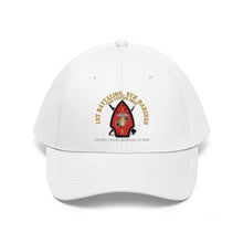 Load image into Gallery viewer, Unisex Twill Hat - USMC - 1st Bn, 8th Marines - The Cutting Edge - Marines at War - Hat - Direct to Garment (DTG) - Printed
