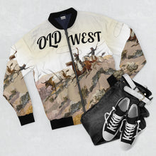 Load image into Gallery viewer, Men&#39;s AOP Bomber Jacket - Old West Cowboys Wrangling the Herd
