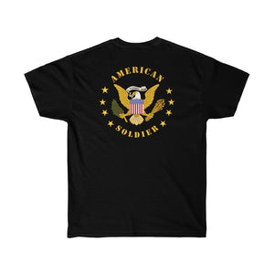 Unisex Ultra Cotton Tee - Army - 57th Artillery Brigade - Distinctive Unit Insignia (DUI) with Artillery Branch and Ribbon - American Patriot