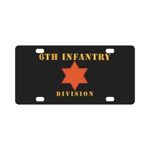 Army - 6th Infantry Division Classic License Plate