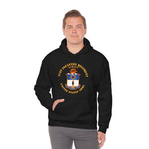 Unisex Heavy Blend Hooded Sweatshirt - Army - 21st Infantry Regt - Gimlet