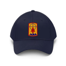 Load image into Gallery viewer, Unisex Twill Hat - 57th Artillery Brigade - Shoulder Sleeve Insignia (SSI) without Text - Direct to Garment (DTG) Printed
