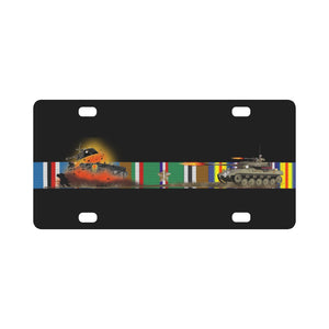 Army - WWII - Service Ribon Bar w M18 HellCat Killing - German Panzer Exploding Classic License Plate