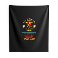 Load image into Gallery viewer, Indoor Wall Tapestries - USMC - WWI  - 3rd Bn, 5th Marines - w  WWI Ribbon - Streamer
