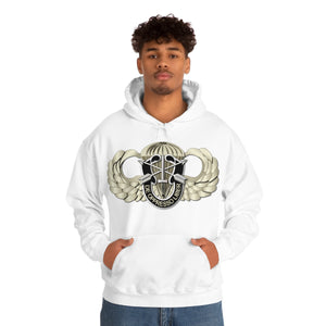 Unisex Heavy Blend Hooded Sweatshirt - SOF - Airborne Badge - SF - DUI