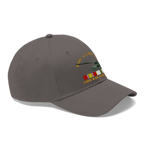 Twill Hat - Army - M107 - 175mm Gun - Cold War Veteran with Cold War Service Ribbons - Hat - Direct to Garment (DTG) - Printed