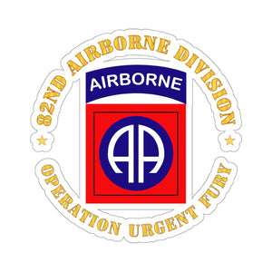 Kiss-Cut Stickers - 82nd Airborne Division - Operation Urgent Fury