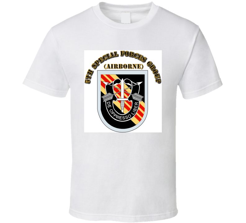 Emblem - SOF - 5th SFG Flash with Text T Shirt