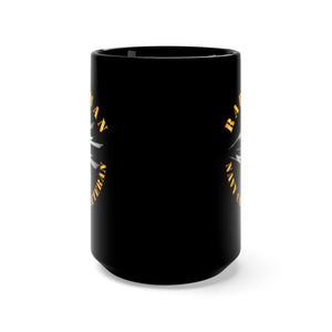 Black Mug 15oz - Navy - Rate - Radioman - Navy Combat Veteran