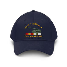 Load image into Gallery viewer, Twill Hat - Army - M107 - 175mm Gun - Cold War Veteran with Cold War Service Ribbons - Hat - Direct to Garment (DTG) - Printed
