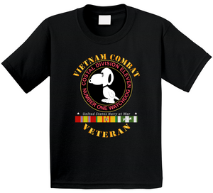 Navy - Vietnam Cbt Vet - Coastal Div 11 - Number 1 Watchdog Blk W Svc T Shirt