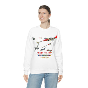 Unisex Heavy Blend Crewneck Sweatshirt - Army - AAC - 332nd Fighter Group - Red Tails - At War