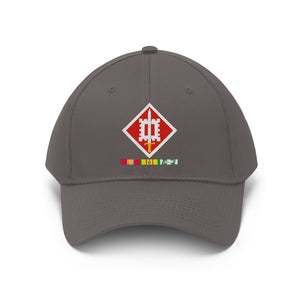 Twill Hat - Army - 18th Engineer Brigade Vietnam - Vietnam War w SVC wo Txt - Hat - Direct to Garment (DTG) - Printed