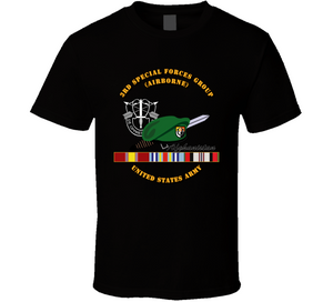 3rd Special Forces Group with DUI, Beret,  and  Afghanistan Ribbons T Shirt