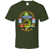 Load image into Gallery viewer, Army - Vietnam Combat, Veteran, 11th Infantry Brigade with Shoulder Sleeve Insignia T Shirt, Premium and Hoodie
