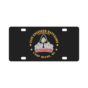 Army - 31st Engineer Battalion (Combat) - Camp McCoy, WI Classic License Plate