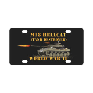 Army - WWII - M18 HellCat - Tank Destroyer Classic License Plate