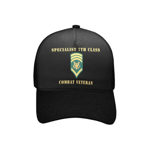 Army - Specialist 7th Class - SP7 - Combat Veteran Hats