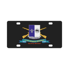 Load image into Gallery viewer, Army - 371st Infantry Regiment - Black Devils (V0) w Br - Ribbon Classic License Plate
