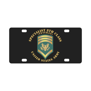 Army - Specialist 8th Class - SP8 - Veteran Classic License Plate