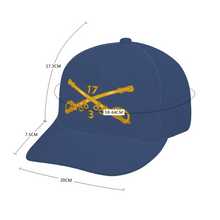 Load image into Gallery viewer,  3rd Squadron 17th Cavalry Regiment Branch wo Txt - AOP Unisex Adjustable Curved Bill Baseball Hat
