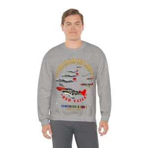 Unisex Heavy Blend Crewneck Sweatshirt - Army - AAC - 332nd Fighter Group - Red Tails - Protect Force