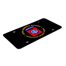 Load image into Gallery viewer, [Made in USA] Custom Aluminum Automotive License Plate 12&quot; x 6&quot; - Army - 82nd Airborne Division - Operation Desert Storm
