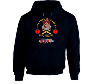 Army  - 49th Field Artillery Bn- 7th Inf Div - Wwii W Arr Exp Pac Phil Svc Hoodie
